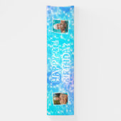 Eigen foto Waterrimpel op basis van de Birthday po Spandoek (Verticaal)