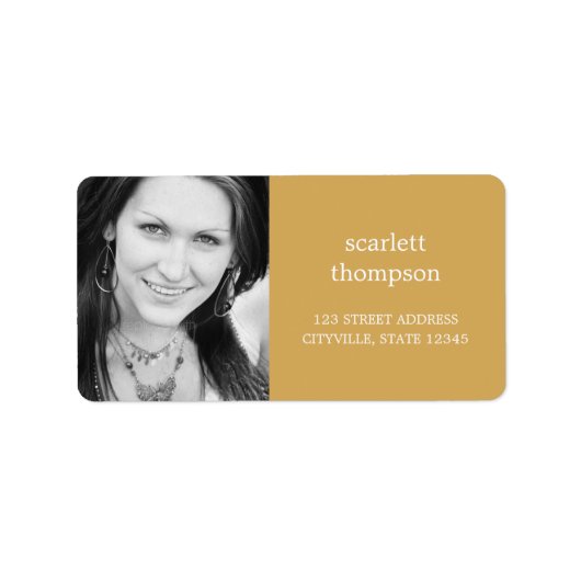 Eigen fotoadreslabel etiket (Voorkant)