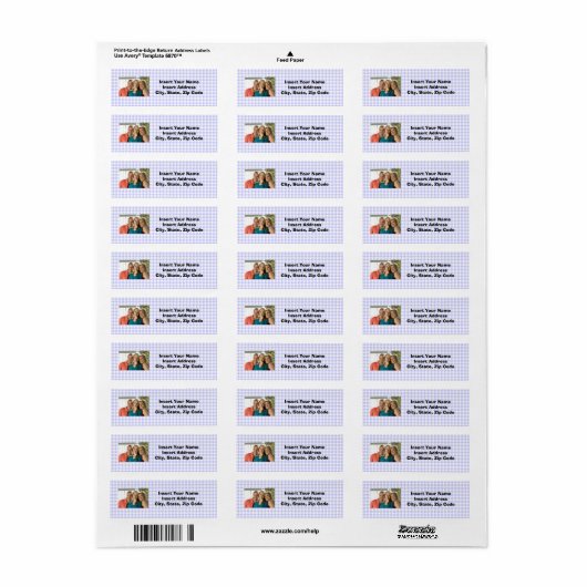 Eigen fotoadreslabel etiket (Full Sheet)
