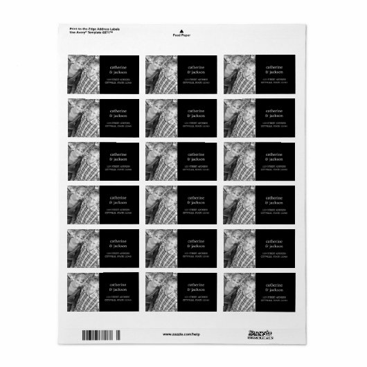 Eigen fotoadreslabel etiket (Full Sheet)