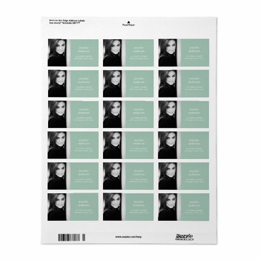 Eigen fotoadreslabel etiket (Full Sheet)