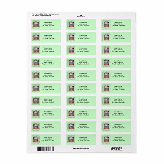 Eigen fotoadreslabel etiket (Full Sheet)