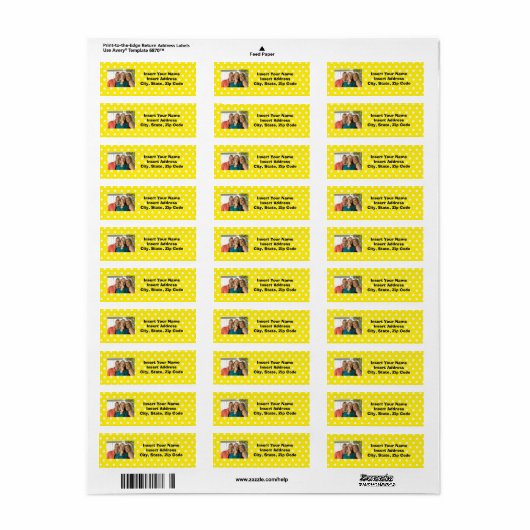 Eigen fotoadreslabel etiket (Full Sheet)
