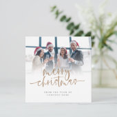 Eigen fotobedrijfscript voor feestkerst feestdagenkaart (Staand voorkant)
