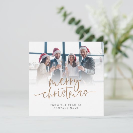 Eigen fotobedrijfscript voor feestkerst feestdagenkaart (Staand voorkant)