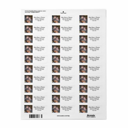Eigen fotolabel etiket (Full Sheet)