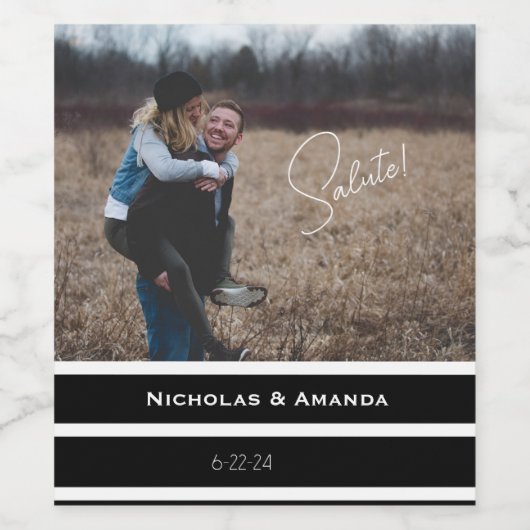 Eigen fotolabel wijn etiket (Enkel label)