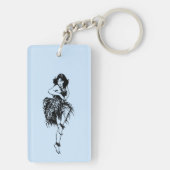 Eigen foto's en monogram Sleutelhanger Pinup Girl (achterkant)