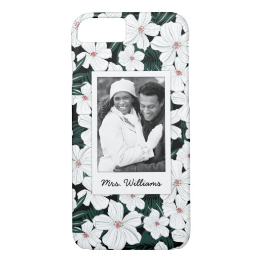 Eigen foto's en namen whitepirpical Flowers Patroo Case-Mate iPhone Case (Achterkant)