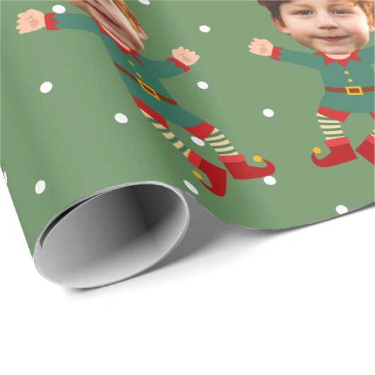 Eigen foto's met kerstmis - Elf Kind Afbeelding Cadeaupapier (Rol Hoek)