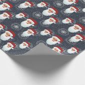 Eigen fotosanta-snowflakes voor het verpakken van  cadeaupapier (Hoek)