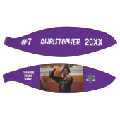 Eigen fotospeler naam nummer team logo paars basketbal (Panelen)