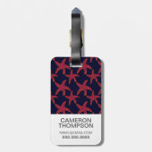 Eigen fotostijlpatroon bagagelabel (Achterkant verticaal)