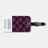 Eigen fotostijlpatroon bagagelabel (Achterkant horizontaal)