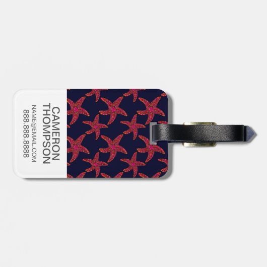 Eigen fotostijlpatroon bagagelabel (Achterkant horizontaal)