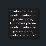 Eigen fragment citeert zwart-wit elegant canvas afdruk<br><div class="desc">Aangepaste frase citaat zwart en wit elegante canvas Print Aanpassen, personaliseren met naam, zin of tekst</div>