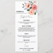 Eigen gastnaam Floral Wedding Buffet Menu (Voorkant)