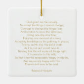 Eigen gebedslied citaat tekst elegant tweezijdig keramisch ornament (Achterkant)