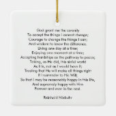 Eigen gebedslied citaat tekst elegant tweezijdig keramisch ornament (Achterkant)