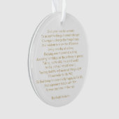 Eigen gebedslied citaat tekst elegant tweezijdig ornament (voorkant)