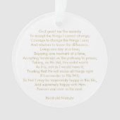 Eigen gebedslied citaat tekst elegant tweezijdig ornament (voorkant)