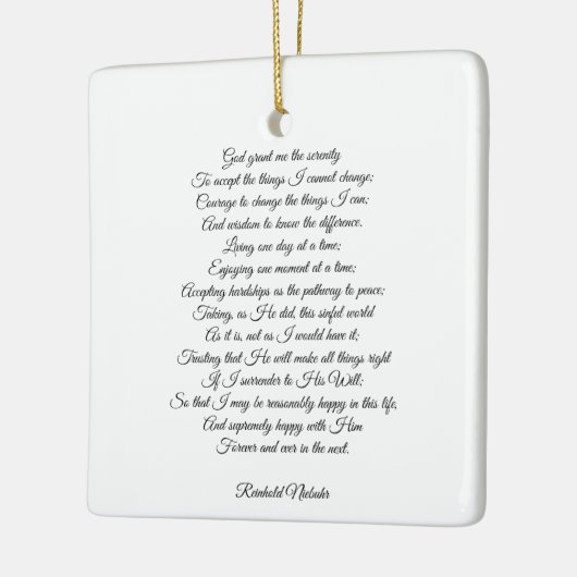 Eigen gebedslied, elegant script keramisch ornament (Links)