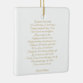 Eigen gebedslied quote script elegant keramisch ornament (Rechts)