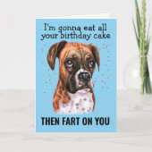 Eigen geboortedag Kaart van je Boxer (Voorkant)