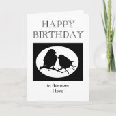 Eigen geboortedag Man waar ik van hou Kaart (Voorkant)