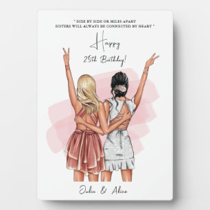 Eigen geboortedag-vriendinnetje - Roze Fotoplaat