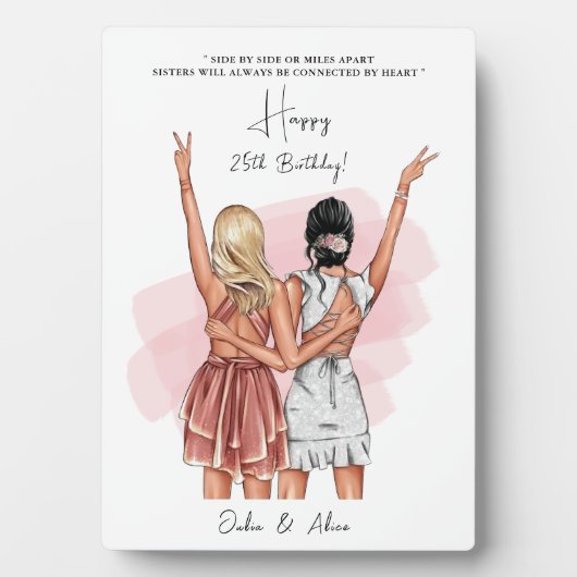 Eigen geboortedag-vriendinnetje - Roze Fotoplaat (voorkant)