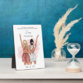 Eigen geboortedag-vriendinnetje - Roze Fotoplaat (Zijkant)