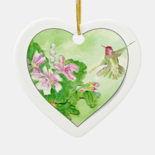 Eigen gedetineerde Waterverf vogel, dier Keramisch Ornament (Voorkant)