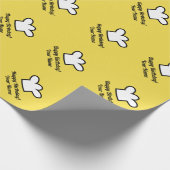 Eigen gele kok pet Birthday Cadeaupapier (Hoek)