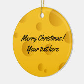 Eigen gele zwitserse kerstboom keramisch ornament (Links)