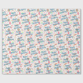 Eigen gelukkige verjaardag wens op populaties en S Cadeaupapier (Vlak)