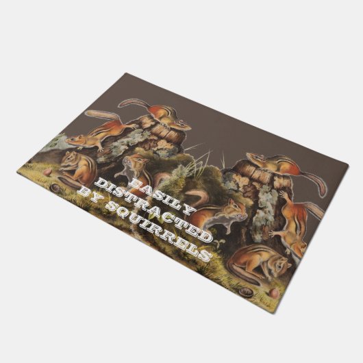 Eigen geschenken voor het uitknippen van eekhoorns deurmat (Schuin)