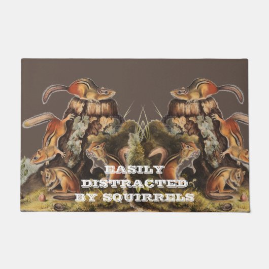 Eigen geschenken voor het uitknippen van eekhoorns deurmat (Voorkant)