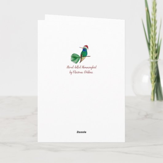 Eigen gevlekte kolibrie kerst feestdagen kaart (Achterkant)