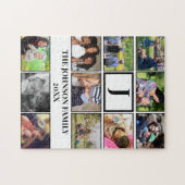 Eigen gezinsmonogram 11 Fotocollage Legpuzzel (Horizontaal)