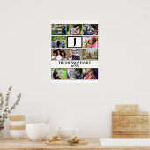 Eigen gezinsmonogram 11 Fotocollage Poster (Keuken)