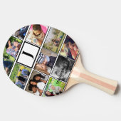 Eigen gezinsmonogram 11 Fotocollage Tafeltennisbatje (Zijkant)