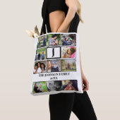 Eigen gezinsmonogram 11 Fotocollage Tote Bag (Dichtbij)