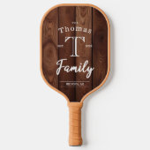 Eigen gezinsmonogram pickleball paddle (Voorkant)