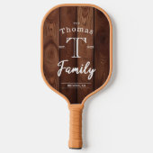 Eigen gezinsmonogram pickleball paddle (Achterkant)