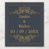 Eigen Gold Name Flacon - Etiket voor wijnbereiding (Enkel label)