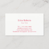Eigen Gold Script-Roos Gold Glitter Salon Visitekaartje (Achterkant)