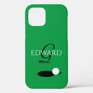 Eigen golfer naam monogram groene golfbal Case-Mate iPhone case
