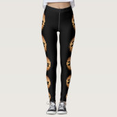 Eigen goud en zwarte zakelijke Logo - Stijlvol min Leggings (Voorkant)