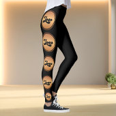 Eigen goud en zwarte zakelijke Logo - Stijlvol min Leggings